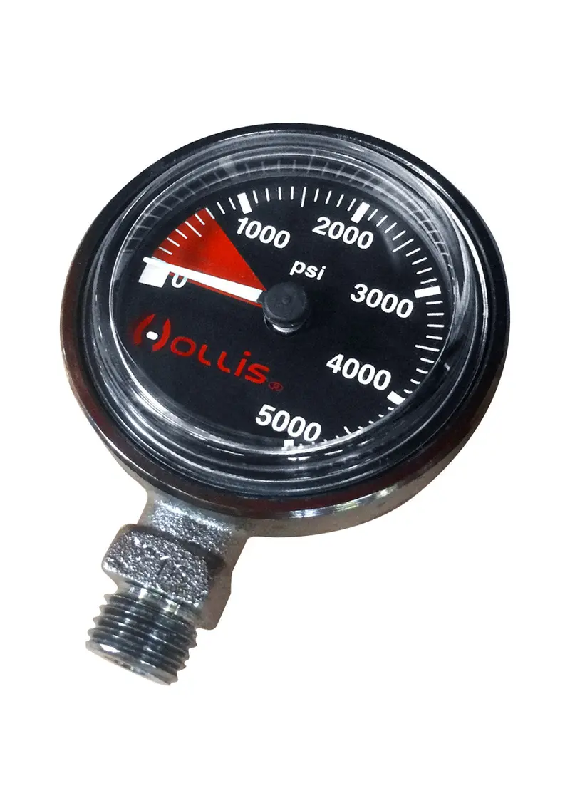 Hollis Brass SPG – Low-Profile Submersible Pressure Gauge with Brass Housing