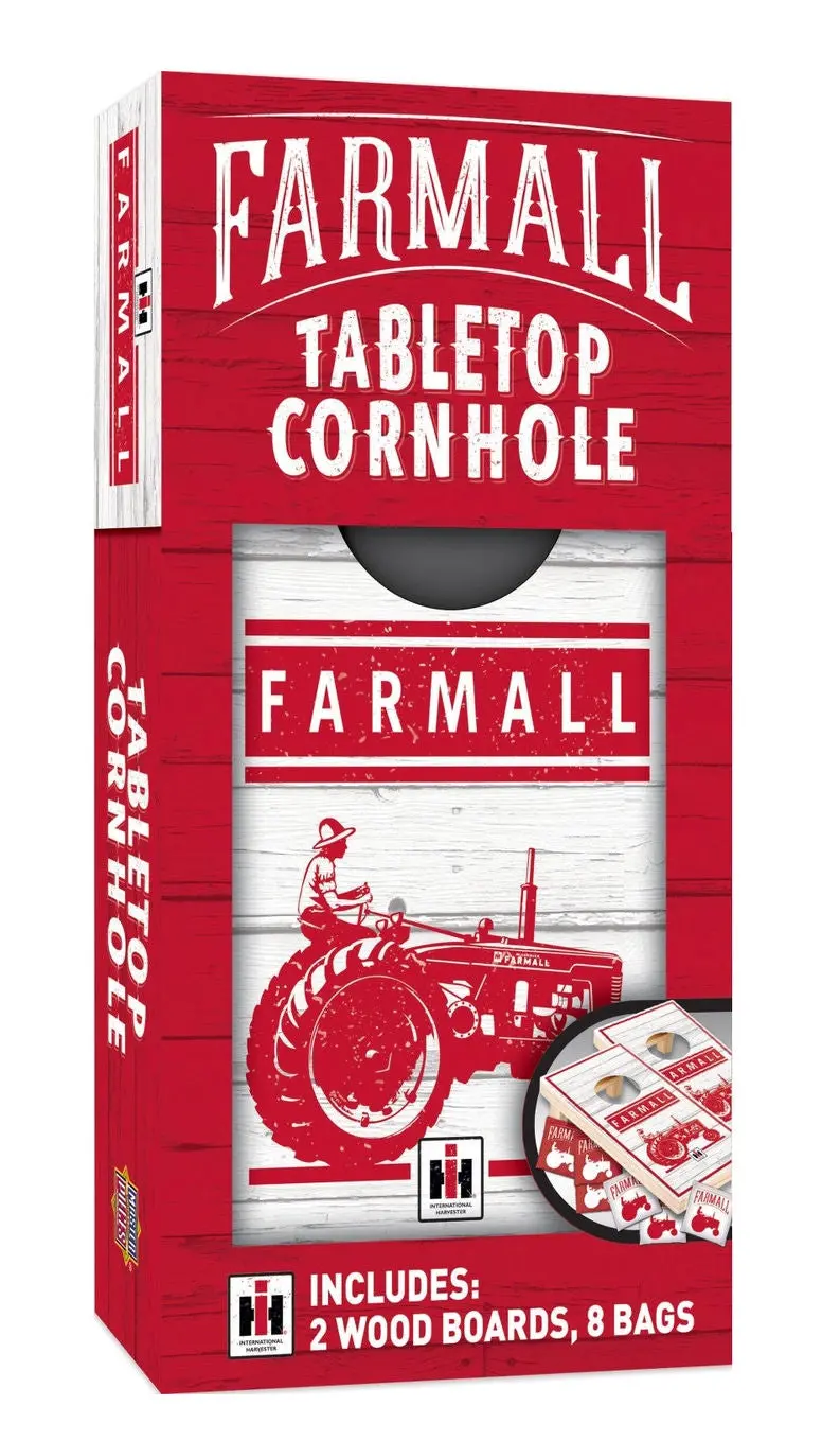IH Farmall Tabletop Cornhole Set – Portable Farm-Branded Bean Bag Toss Game