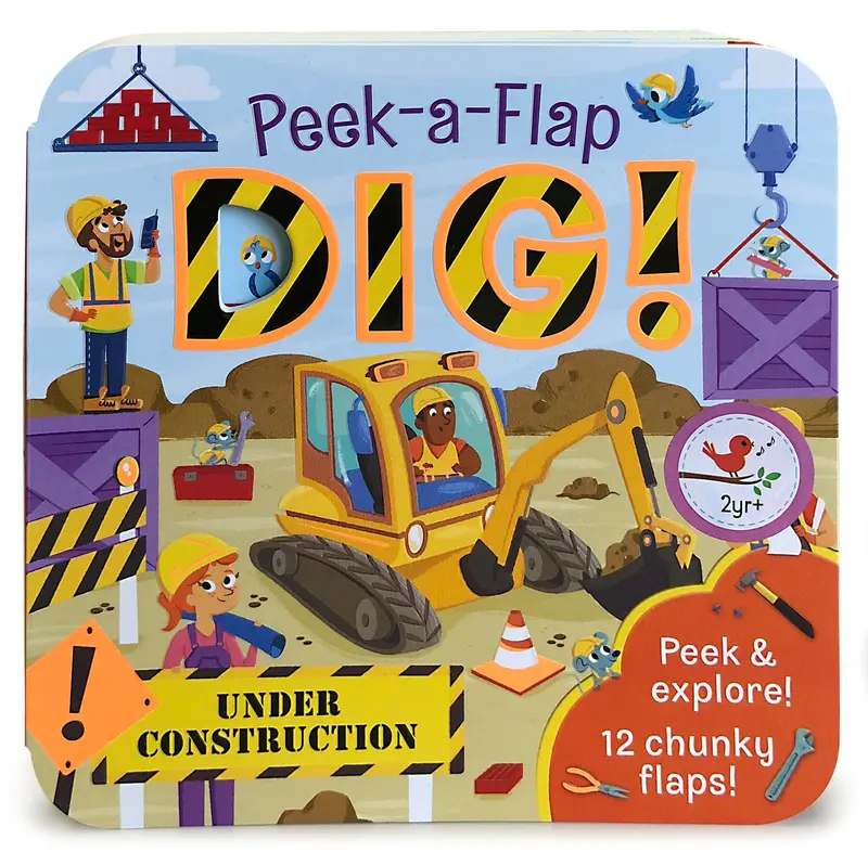 Interactive Digging Peek-a-Flap Book – Early Learning Lift-the-Flap Adventure