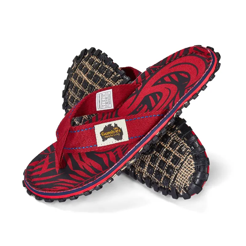 Islander Men’s Red Geometric Flip-Flops