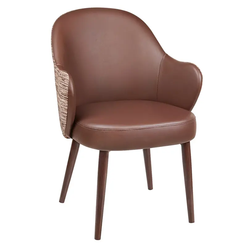 Jasper Dining Chair in Rich Chestnut Leatherette Finish
