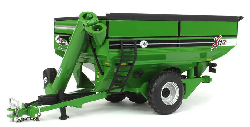 J&M X1112 Extended-Reach Grain Cart – Green, 1:64 Scale, Tandem Walking Duals