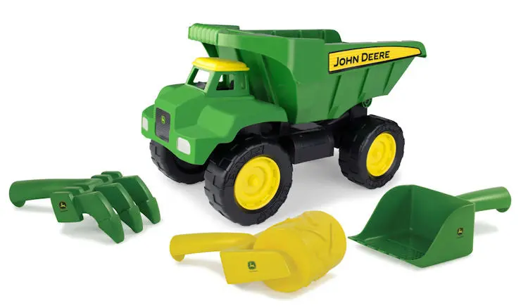 John Deere Big Scoop Dump Truck 15-Inch Model with Sand Play Accessories #46510
