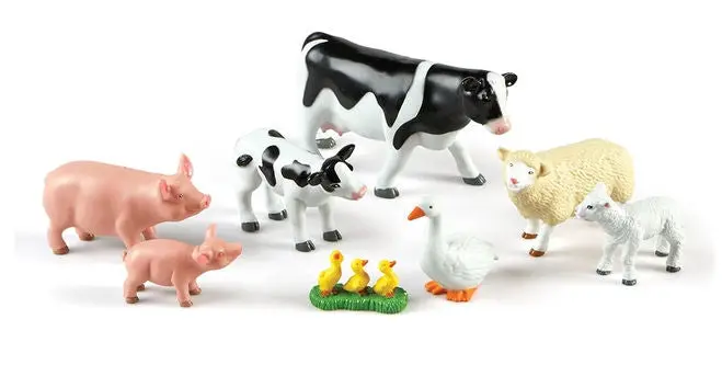 Jumbo Farm Animal Figures – Mommas & Babies Play Set for Toddlers