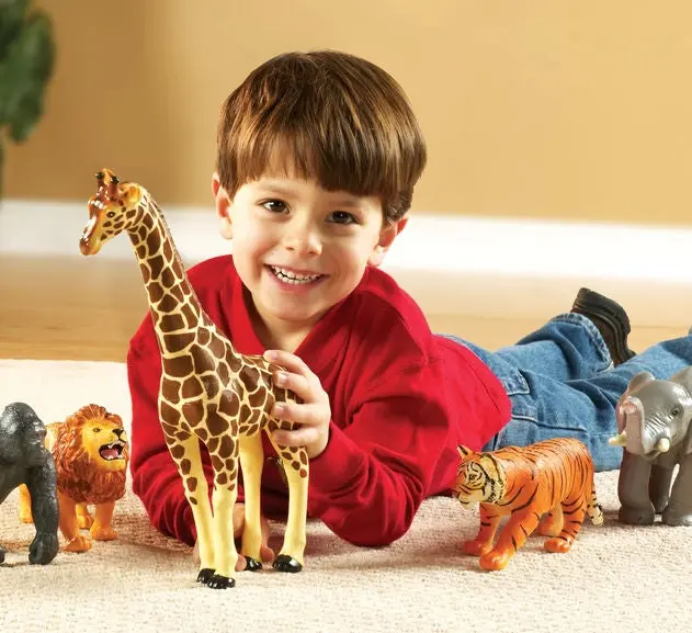 Jumbo Jungle Animal Figurines – Wildlife-Themed Early Learning Set