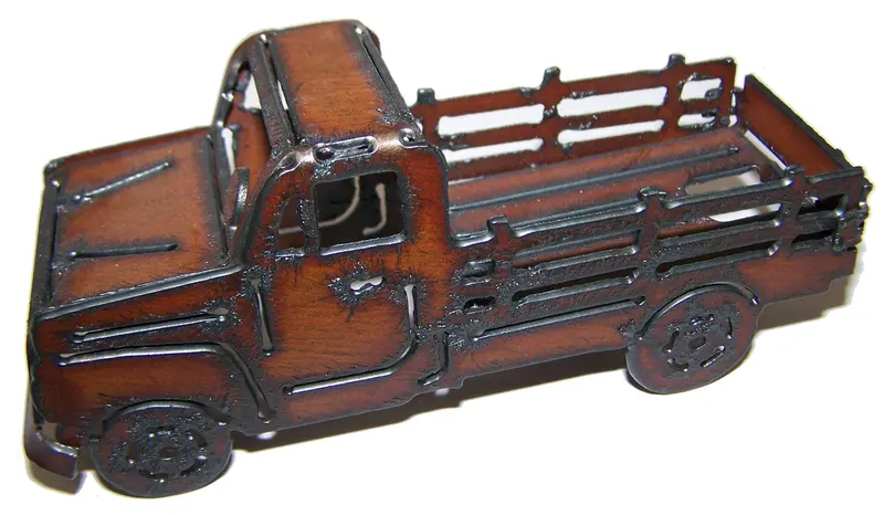#KC3 Rustic Metal Stakebed Farm Truck