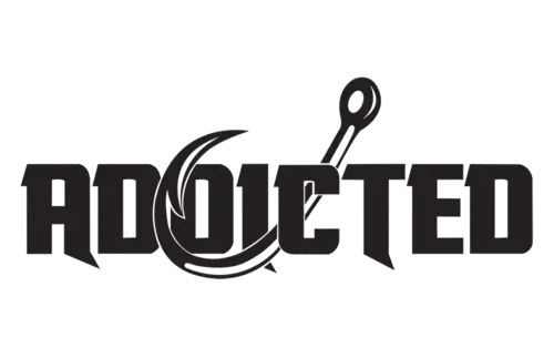 Large Addicted Fishing Decal – Matte Black