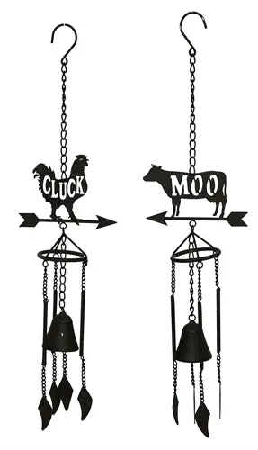 Metal Farmhouse Wind Chime – Rustic Outdoor Decor with Two Design Options