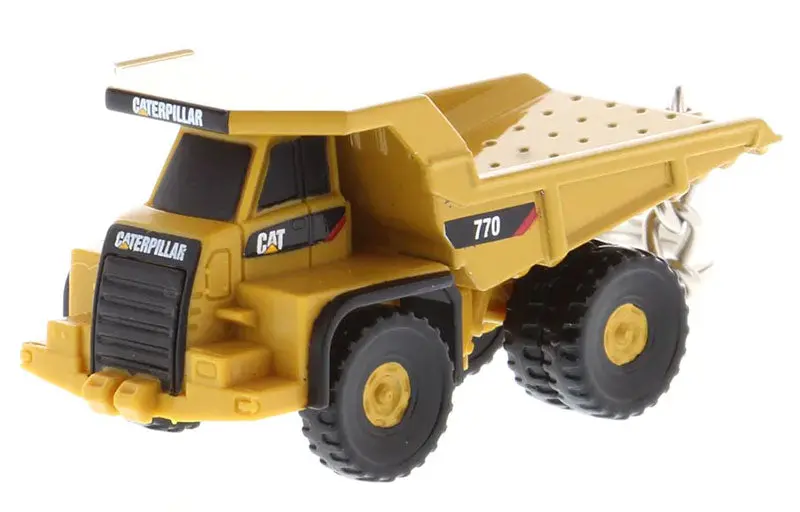 Micro Caterpillar 770 Off-Highway Truck Keychain — Miniature Metal Replica