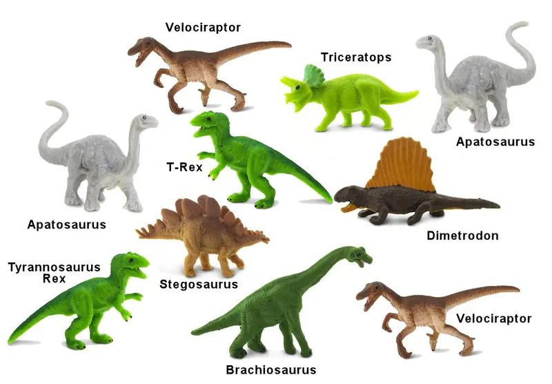 Mini Dinosaur Assortment – 10-Piece Prehistoric Animal Toy Set