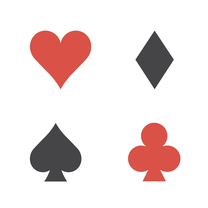 Mini Playing Card Suit Cutouts