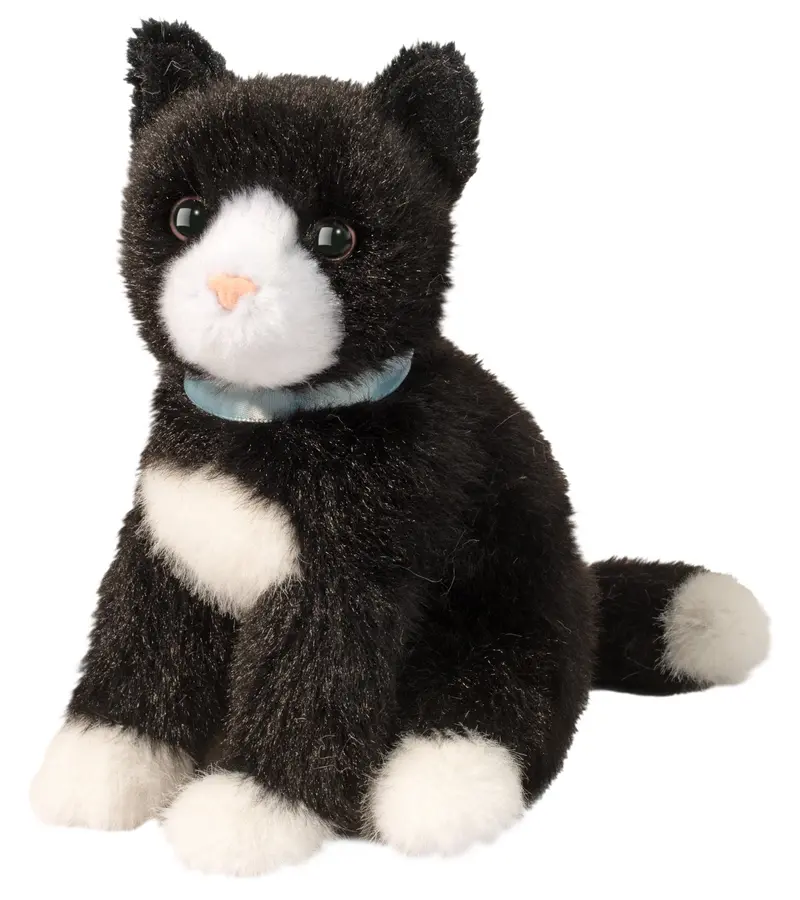 Mini Tuxedo Cat Plush – Black and White Kitten Stuffed Animal
