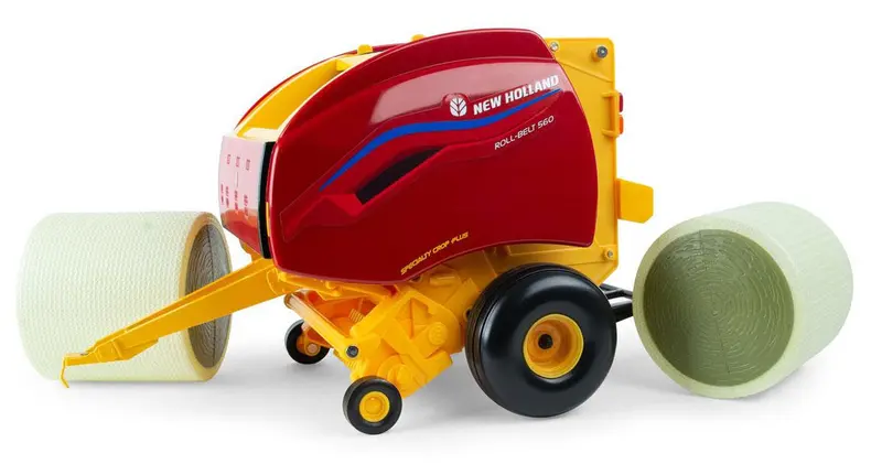 New Holland Roll-Belt 560 Round Baler with Hay Bales – 1/16 Farm Equipment #13986
