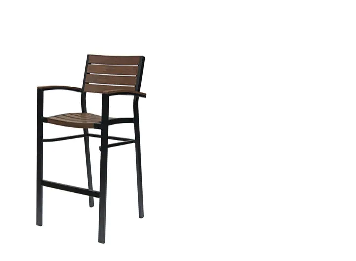 New Mirage Stacking Bar Chair – Durawood Seat & Aluminum Frame