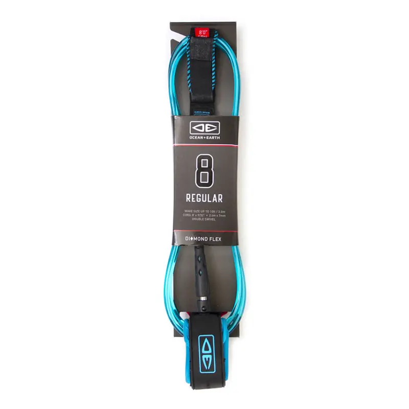 Ocean & Earth 8’0″ Blue Regular Moulded Surf Leash
