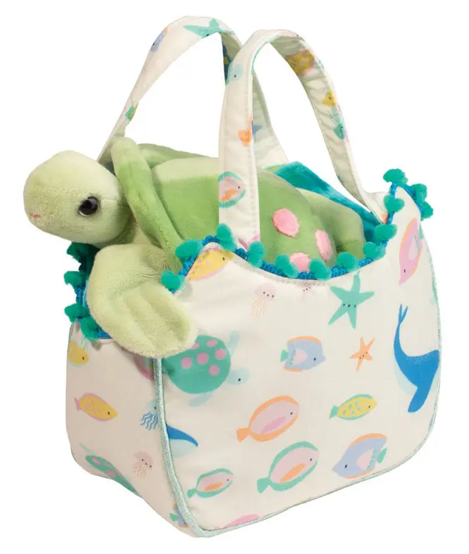 Ocean Friends Sassy Sak – Turtle Plush with Playful Features