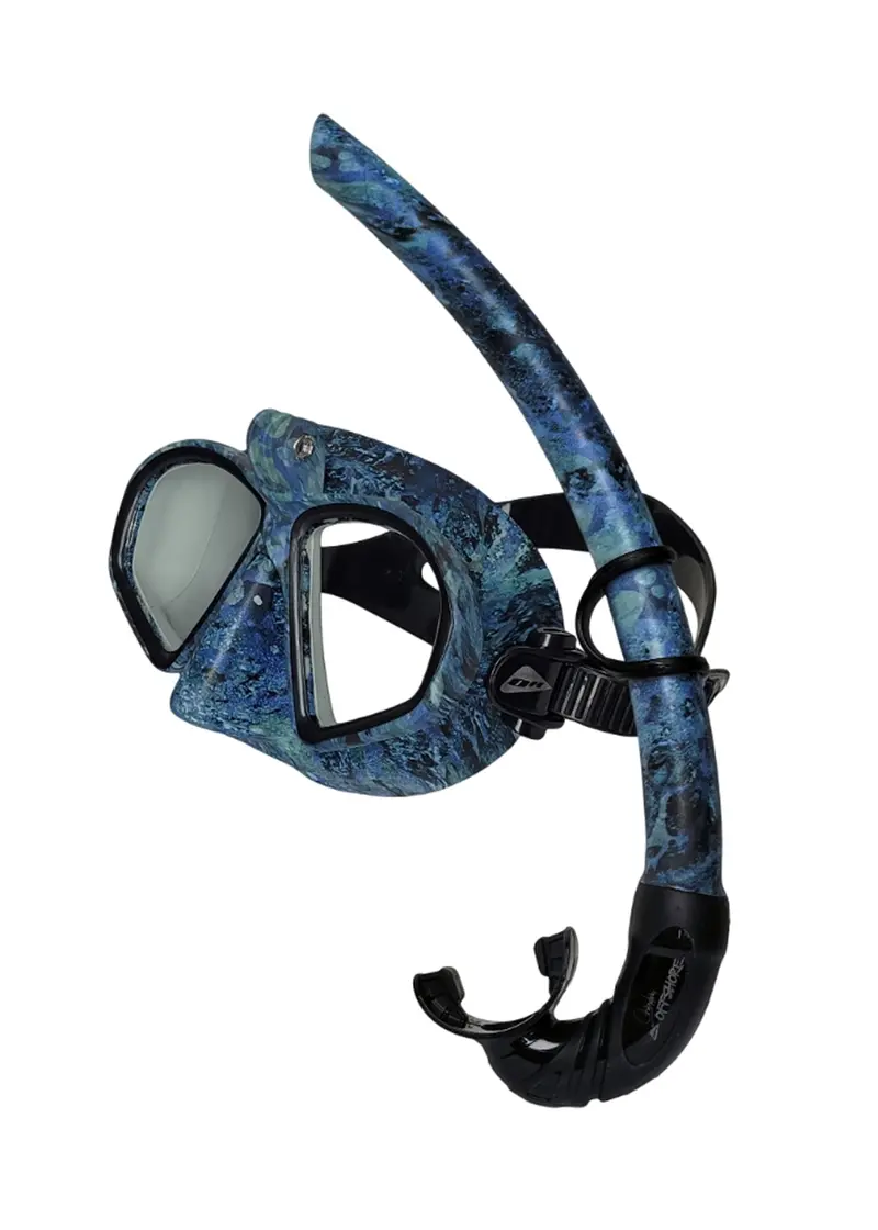 Ocean Hunter Phantom GoPro-Compatible Snorkel Mask with Offshore Snorkel