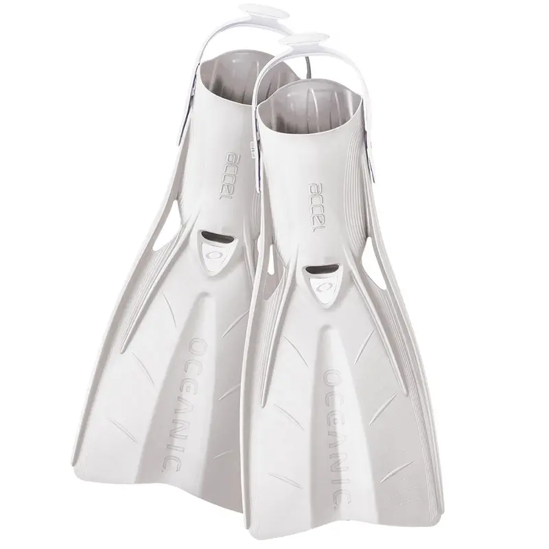 Oceanic Accel Open-Heel Fins – White