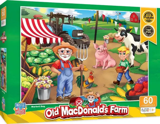 Old MacDonald’s Farm Market Day Jigsaw Puzzle #12132 – 60-Piece Farm-Themed Challenge