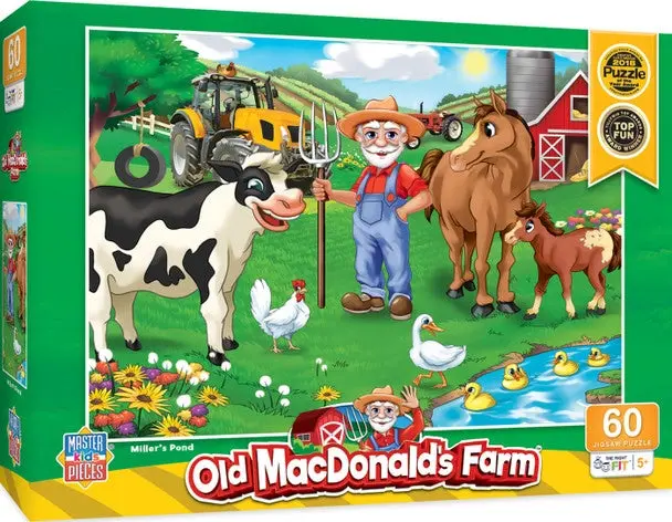 Old MacDonald’s Farm Miller’s Pond Puzzle #12131 – 60-Piece Scenic Country Landscape Jigsaw