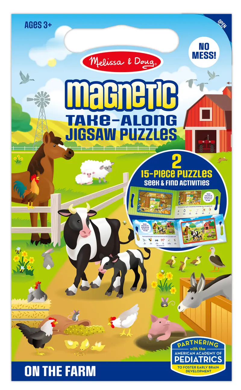 On the Farm Magnetic Jigsaw Puzzles – Travel-Friendly 1:32 Scale Set