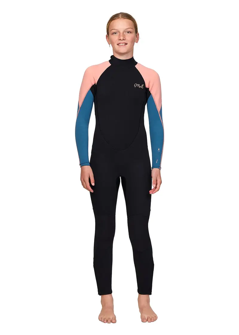 O’Neill Girls’ Reactor 2 3/2mm Back-Zip Full Wetsuit