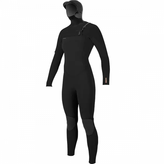 O’Neill Hyperfreak 5/4+mm Women’s Chest-Zip Hooded Wetsuit