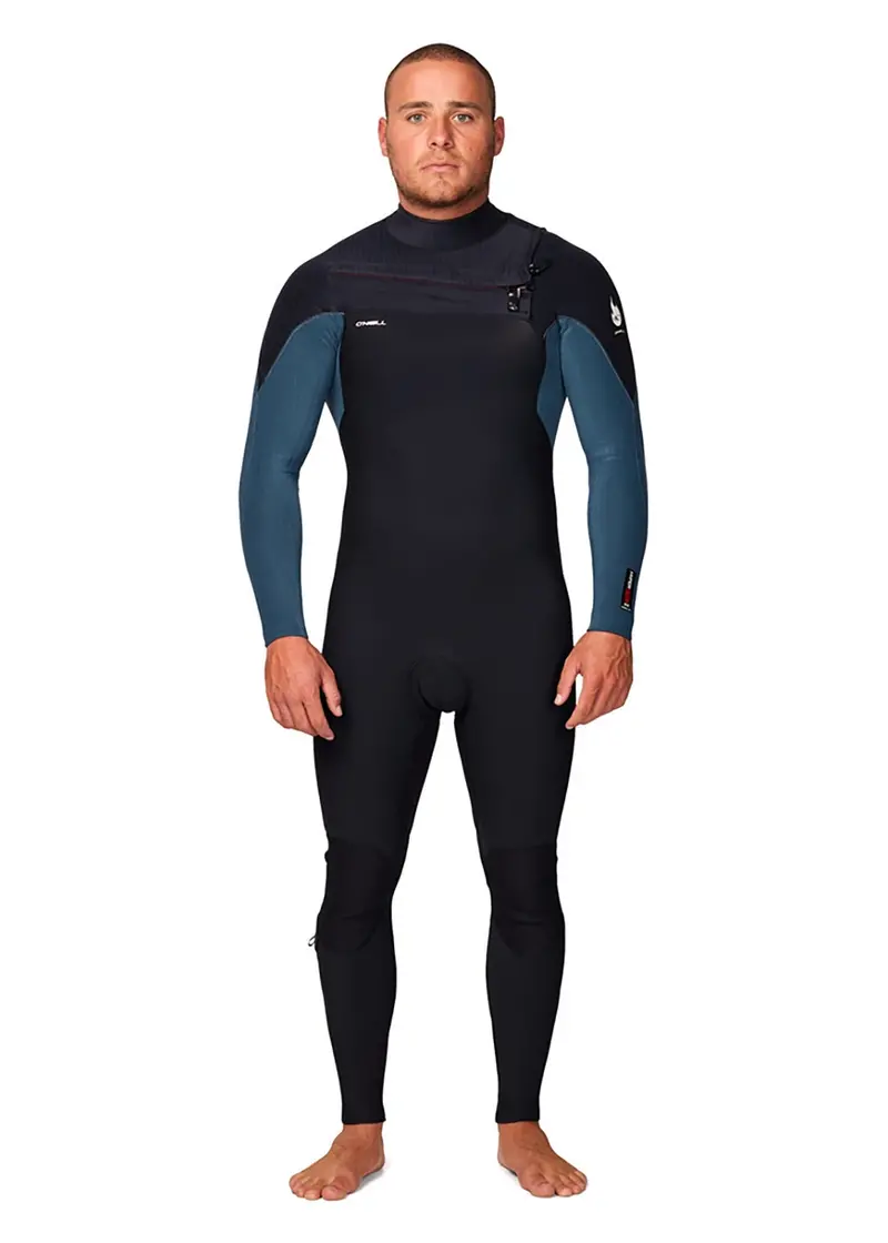 O’Neill Men’s Hyper Fire 3/2mm Chest-Zip Full Wetsuit – Lightweight Steamer