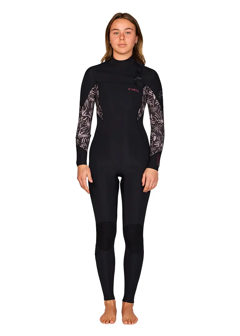 O’Neill Women’s Bahia 4/3mm Chest-Zip Full Wetsuit – Thermal Steamer