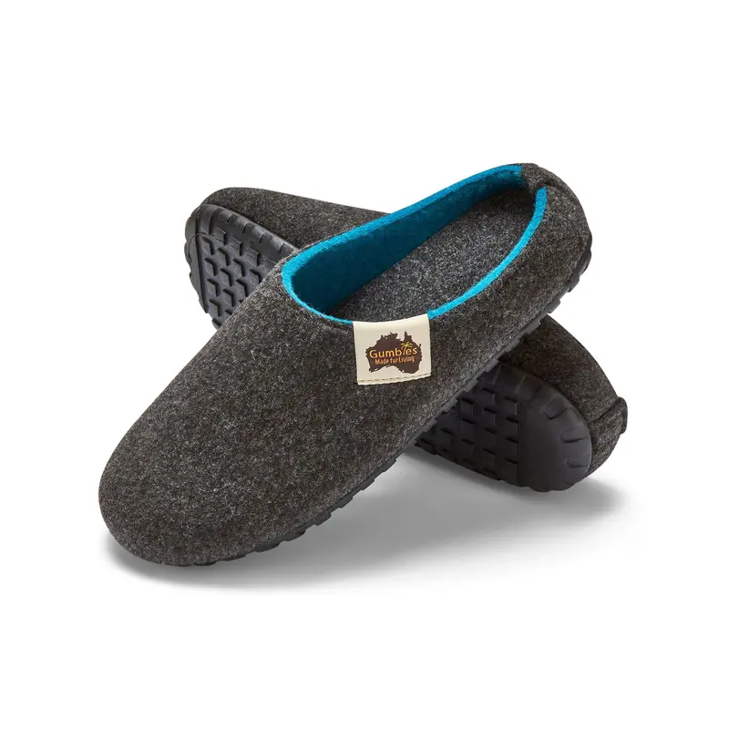 Outback Men’s Flip-Flops in Charcoal and Turquoise