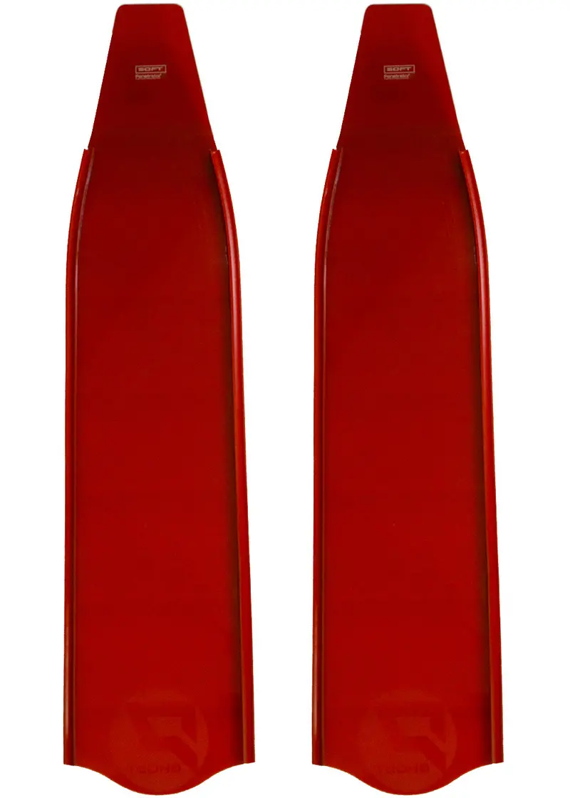 Penetrator Ghost Composite Fins – Red Blades with Red Rails