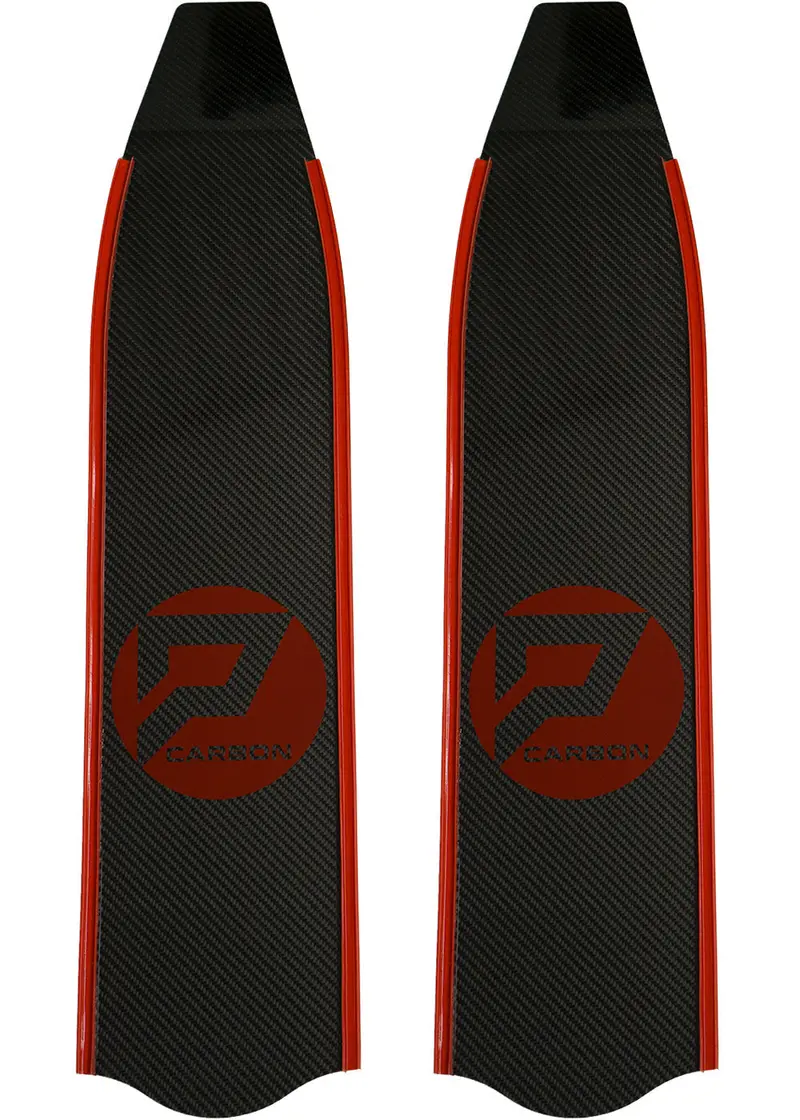 Penetrator T300 Carbon Fiber Fins – Red Rails and Red Logo