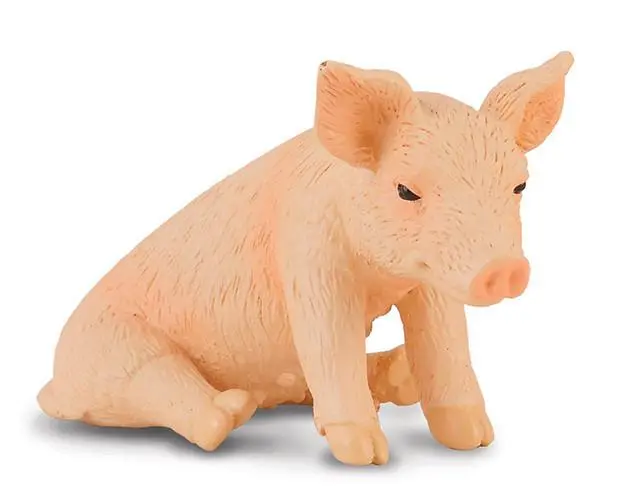 Piglet Figure – Sitting Pose Collectible Animal Miniature
