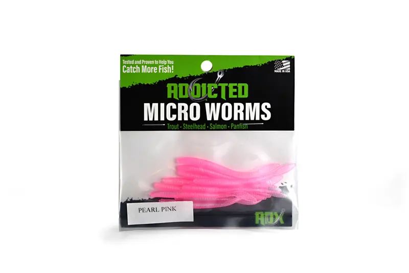Pink Pearl Micro Worm Soft Bait – Addicted Compact Design