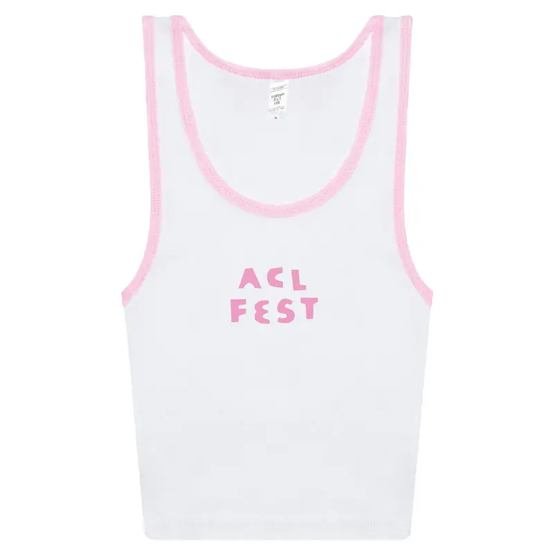 Pink Power Pop Cropped Tank Top (Online Exclusive)