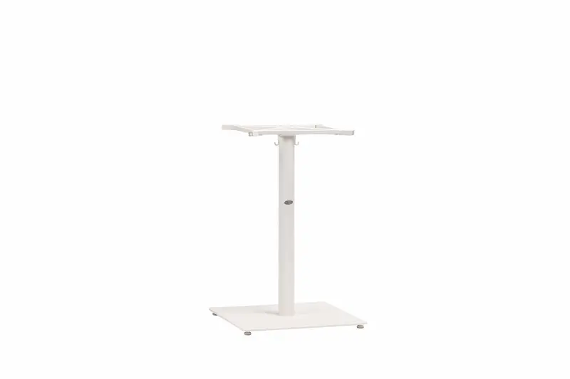 Pismo Square Counter Table Base – 110 lbs with Large Spider in White