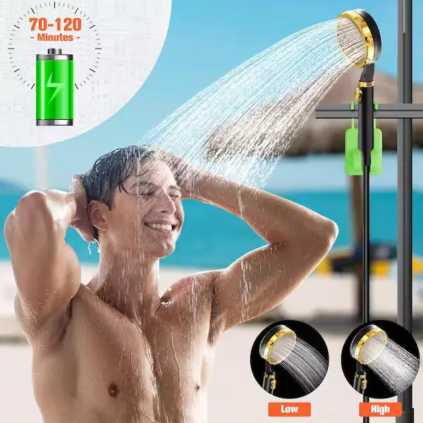 Portable Camping Shower Pump – 6000mAh Battery, Digital Pressure Display