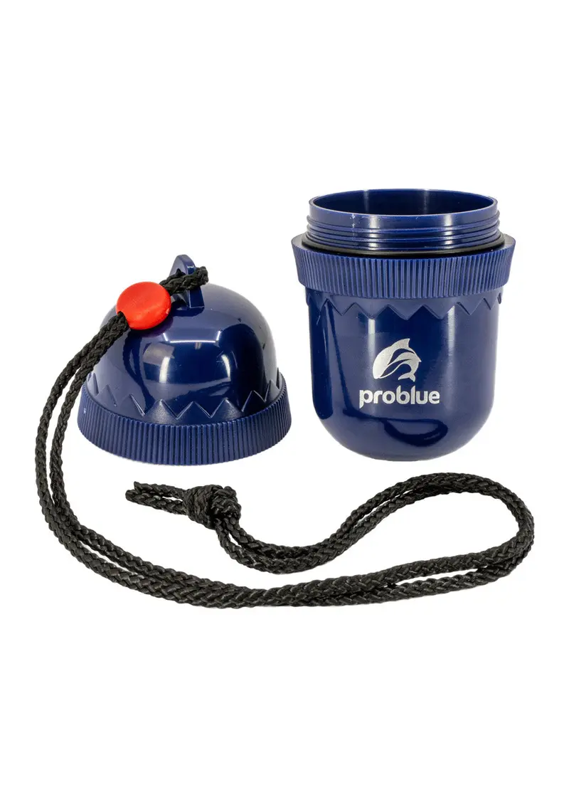 Problue Blue Plastic Dry Capsule with Lanyard – Waterproof Storage