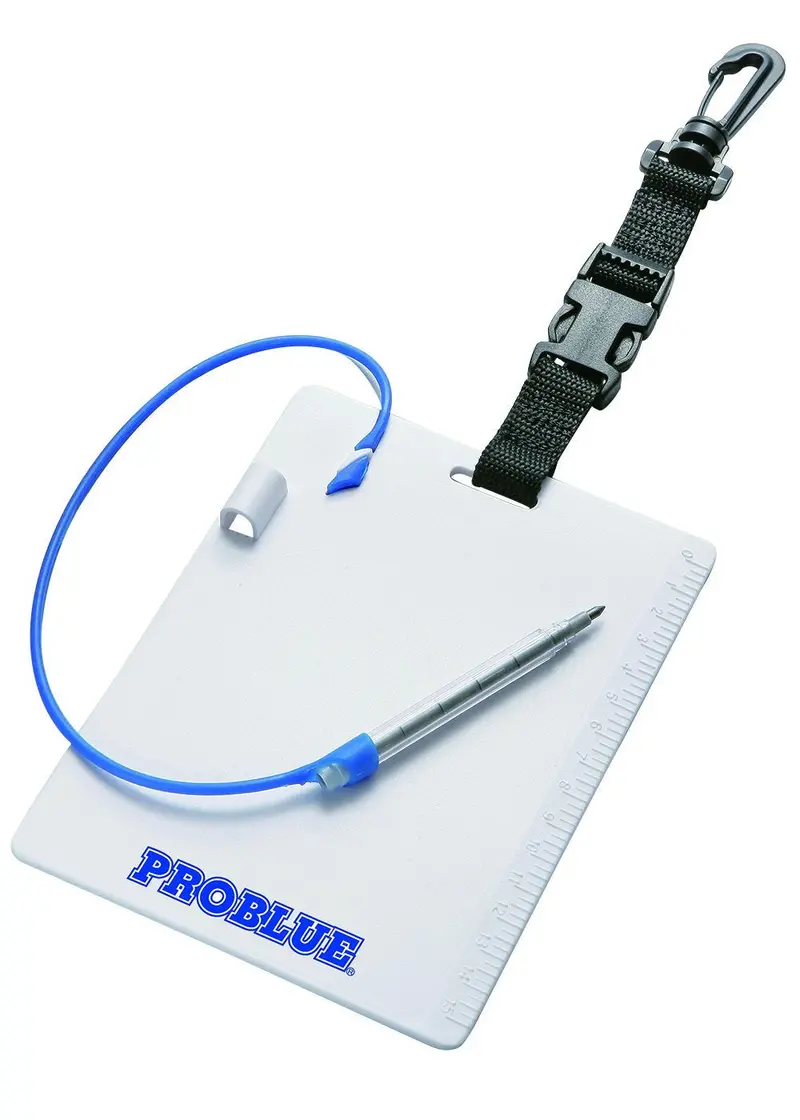 Problue Quick-Release Dive Slate with Wrist Strap