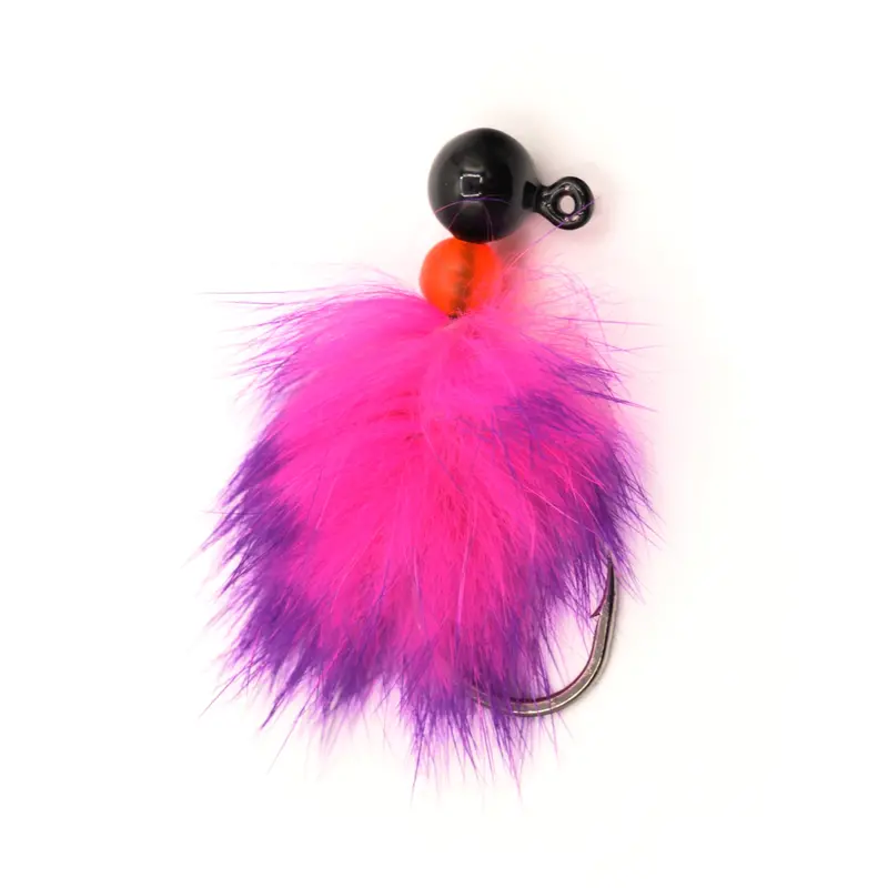 Rabbit Reaper Hand-Tied Jig – Tri-Color Black/Pink/Purple Variant