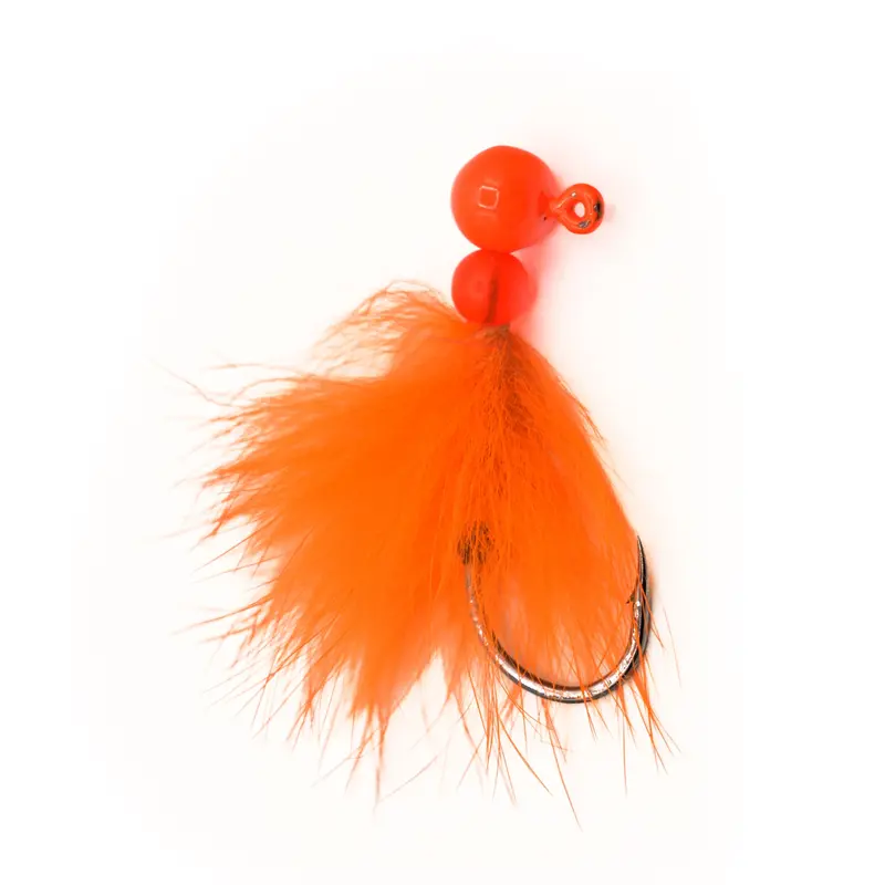 Rabbit Reaper Hand-Tied Jig – UV Orange Visibility Lure