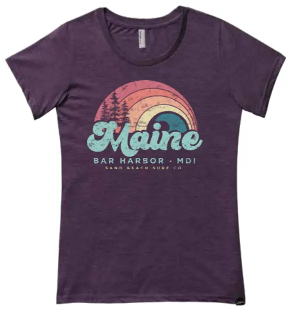 Rainbow Maine Women’s Scoop Neck Cotton T-Shirt