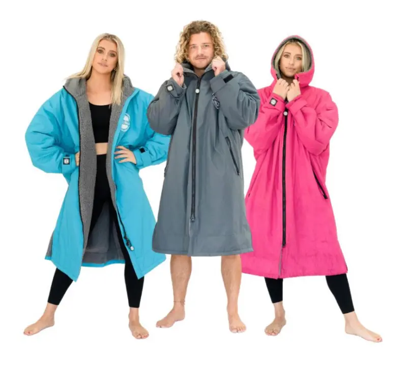 Recycled Fleece Waterproof Changing Robe ‘FatWrap’ – Includes Free Beanie for Beach, Surf & Swim