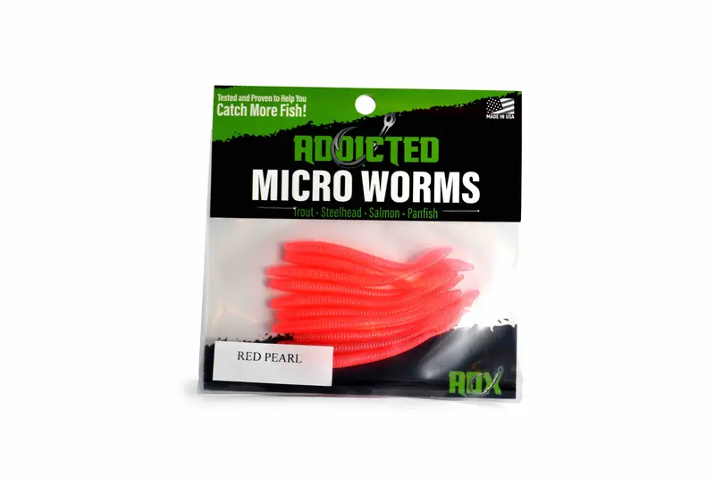 Red Pearl Micro Worm Bait – Addicted Precision Lure Series
