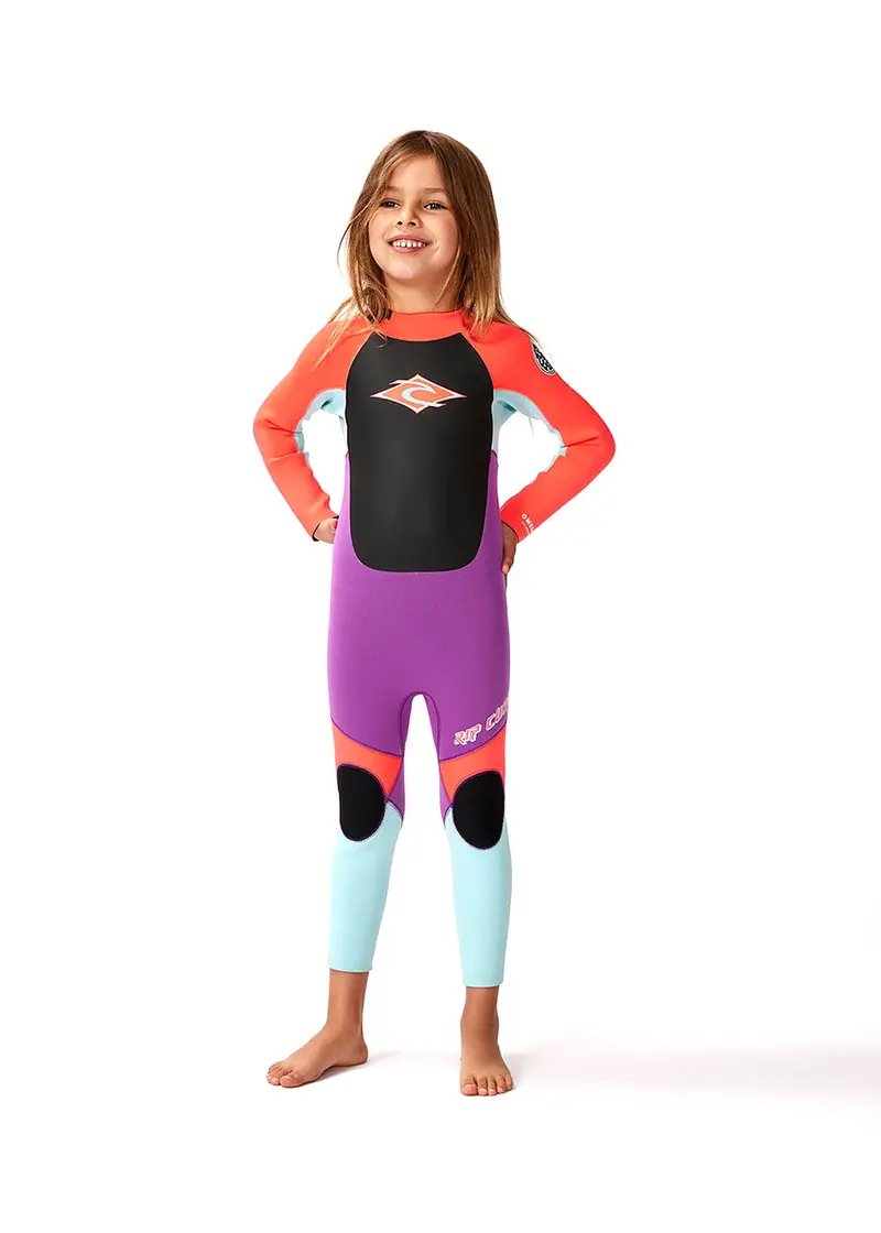 Rip Curl Girls’ Groms Omega 3/2mm Back-Zip Wetsuit