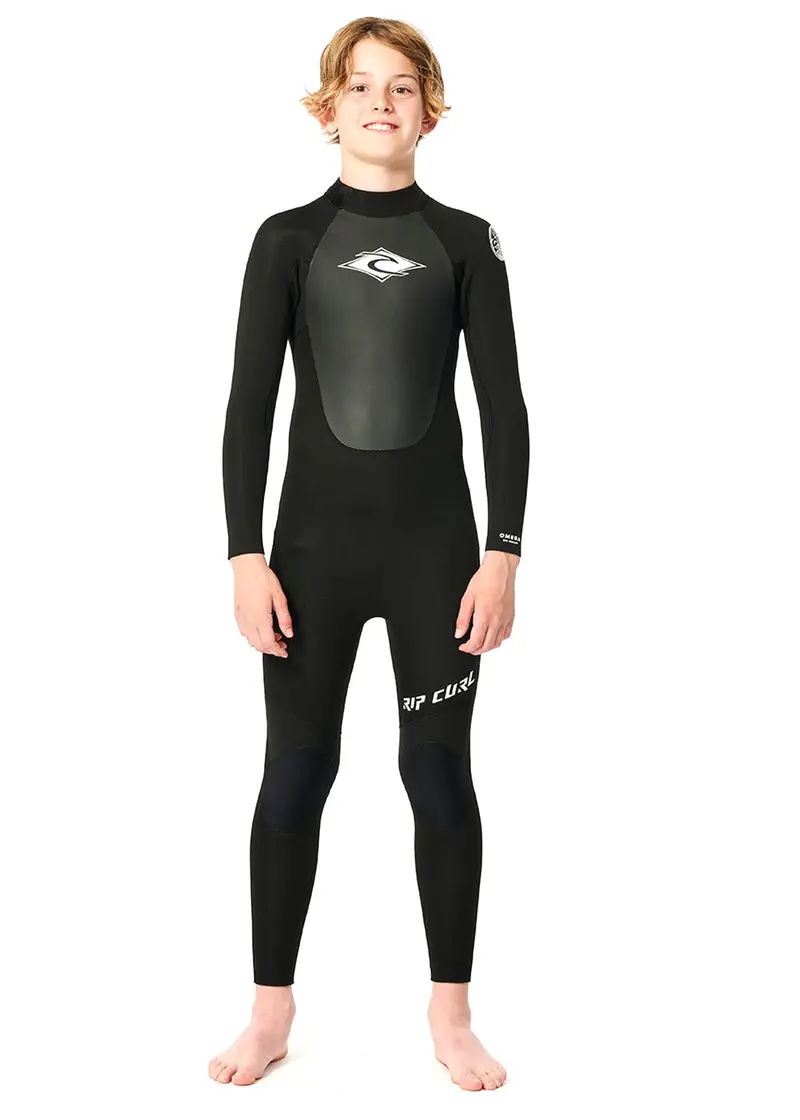 Rip Curl Kids’ Omega 3/2mm Glued & Blindstitched Back-Zip Steamer Wetsuit