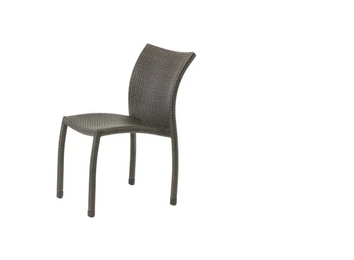 Riviera Resin-and-Aluminum Stacking Side Chair