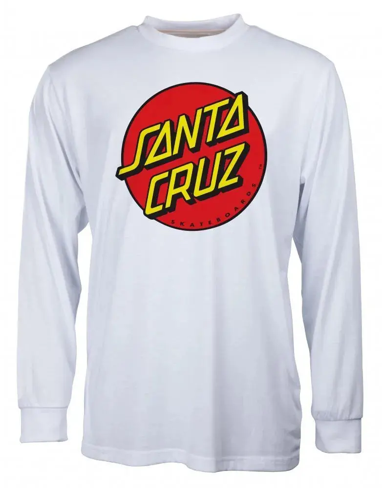 Santa Cruz Classic Dot Long Sleeve T-Shirt – White