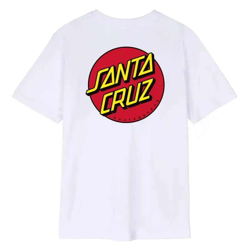 Santa Cruz Classic Dot Women’s White Cotton T-Shirt