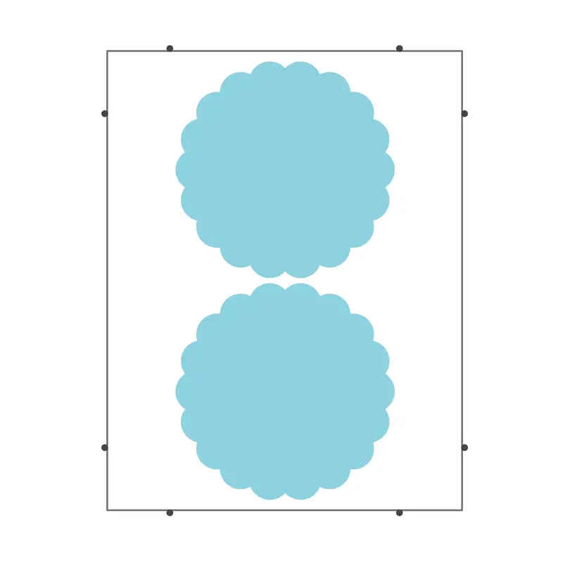 Scalloped Circle Cards – Decorative Round Cards for Events & Crafts by Pinnovation